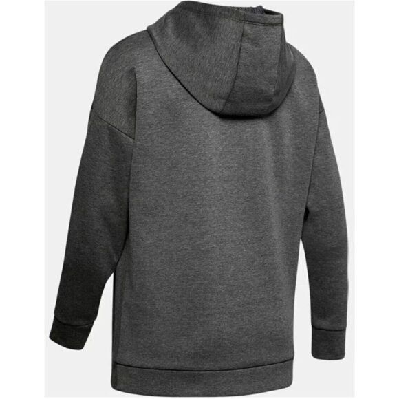 Under Armour Womens UA Rush Sweatshirt Fleece Wrap Pullover Loose Sz Small Grey - Picture 4 of 9